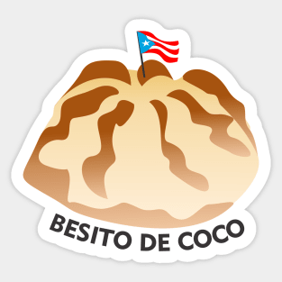 Boricua Besitos de Coco Puerto Rico Cookie Latino Food Sticker